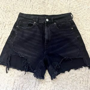 Black Denim Shorts